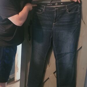 St. John's Bay Blue Straight Leg Jeans Classic Fit